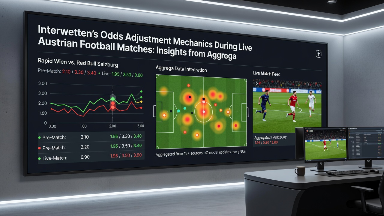 Close-up view of Interwetten app live betting screen with dynamic odds for Austrian football