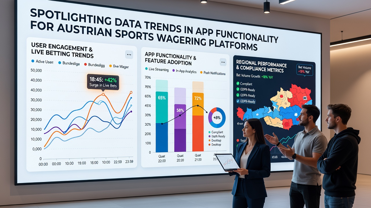 Mobile app interface screenshots highlighting navigation and feature usage trends for sports betting in Austria