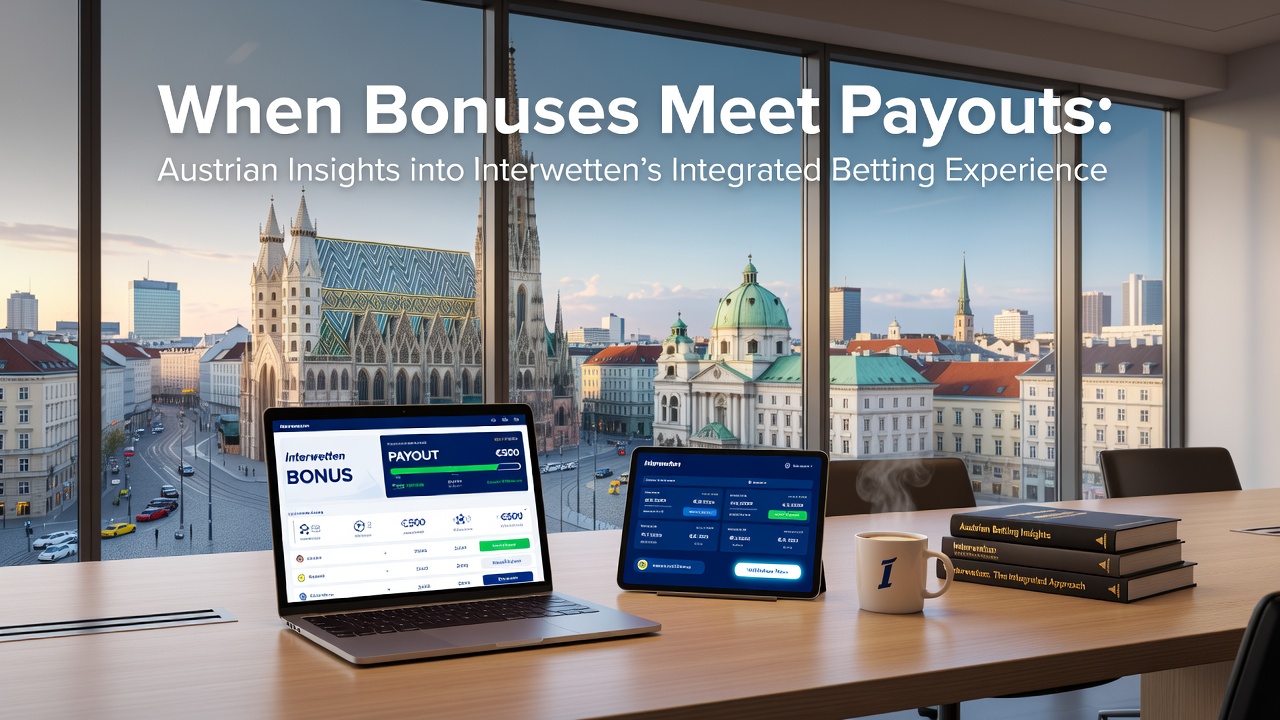 Interwetten mobile interface displaying integrated bonus and payout options for Austrian users